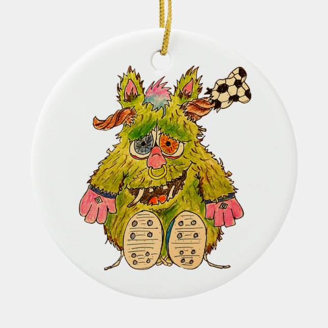 Ornamento De Cerâmica Coloque-Me No Treinador! (Frente)