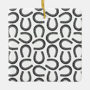 Ornamento De Cerâmica COLOR PERSONALIZADO Clássico em Ferraduras Horosas