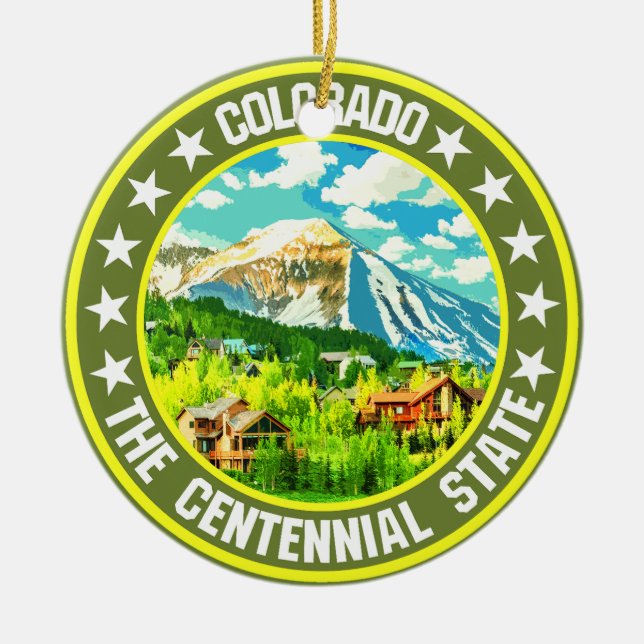Ornamento De Cerâmica Colorado (Frente)