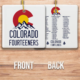 Ornamento De Cerâmica Colorado 14ers Fourteeners Mountain Souvenirs