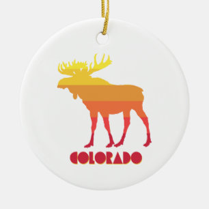 Ornamento De Cerâmica Colorado Moose