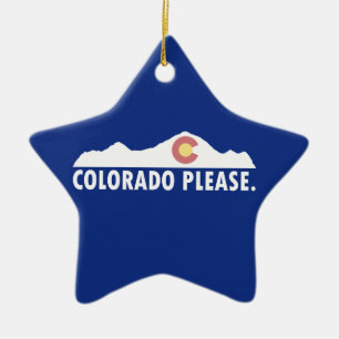 Ornamento De Cerâmica Colorado Por Favor