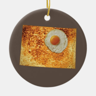 Ornamento De Cerâmica Colorado Toast & Egg