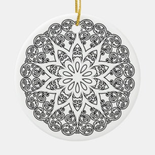 Ornamento De Cerâmica Colore seu próprio MANDALA - Livro de cores 1