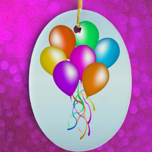 Ornamento De Cerâmica Colorido Bright Bunch de Balões