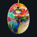 Ornamento De Cerâmica Colorir Abstrato pãozinho<br><div class="desc">A pintura apresenta uma vibrante explosão de motivos florais vermelhos fundidos em um meio cativo de aquarela. O artista emprega um estilo impressionista, abstrato, permitindo que as cores fluam e se misturam organicamente, criando uma sensação de espontaneidade e movimento. Lavagens deliciosas de forma vermelha, com traços de cor rosa, laranja...</div>