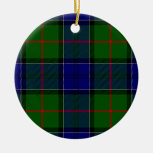 Ornamento De Cerâmica Colquhoun tartan xadrez verde azul
