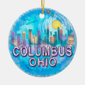 Ornamento De Cerâmica Columbus Skyline