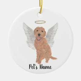 Ornamento De Cerâmica Coluna Memorial de Simpatia Red Apricot Golden Doo