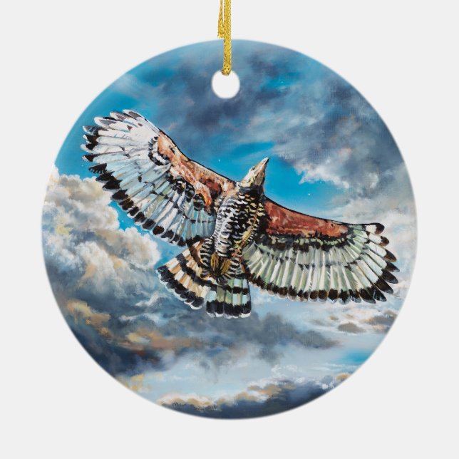 Ornamento De Cerâmica Com Asas como Águias - (Traseira)