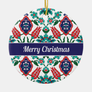 Ornamento De Cerâmica Com texto 💙 ❤️ 💚 belos azulejos turcos