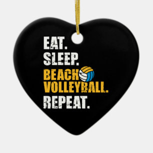 Ornamento De Cerâmica Coma o sono Repetição do voleibol de praia