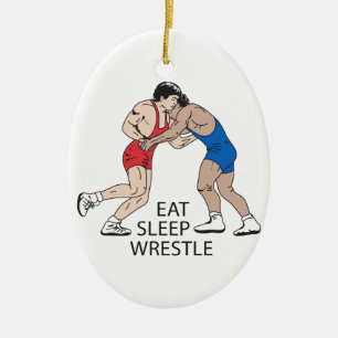 ORNAMENTO DE CERÂMICA COMA O WRESTLE DO SONO