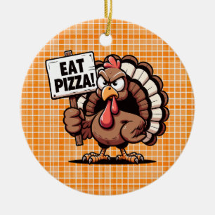 Ornamento De Cerâmica Coma Pizza Turquia Ornament