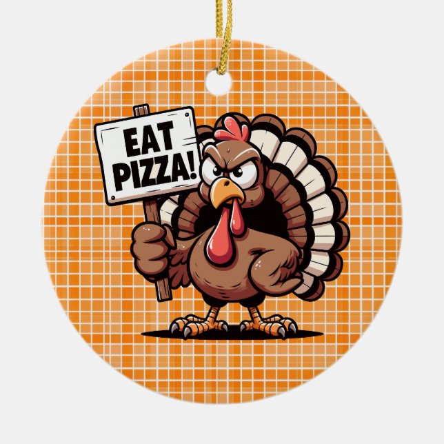 Ornamento De Cerâmica Coma Pizza Turquia Ornament (Frente)