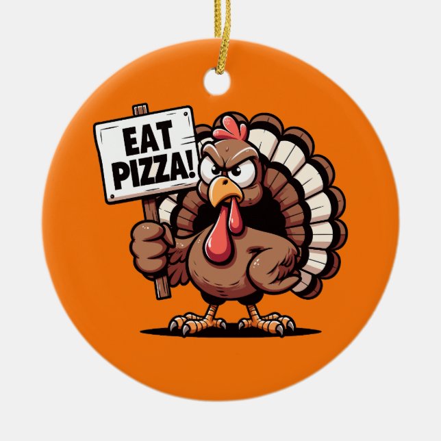 Ornamento De Cerâmica Coma Pizza Turquia Ornament (Frente)
