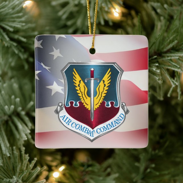Ornamento De Cerâmica Comando de Combate Aéreo - Natal "ACC" (Árvore)