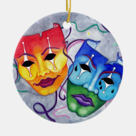 Ornamento De Cerâmica Comédia e Tragédia