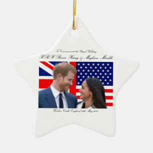 Ornamento De Cerâmica Comemorar o Casamento Real Harry e Meghan