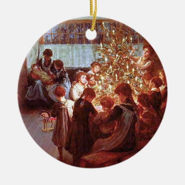 Ornamento De Cerâmica Comensal de Natal (Frente)