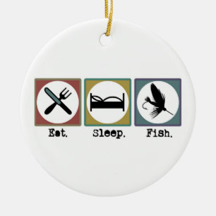 Ornamento De Cerâmica Comer Problemas De Pesca Do Sono