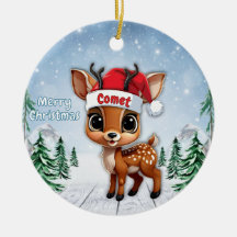 Comet Baby Deer, Fawn, Doe, Reindeer 🦌🎄
