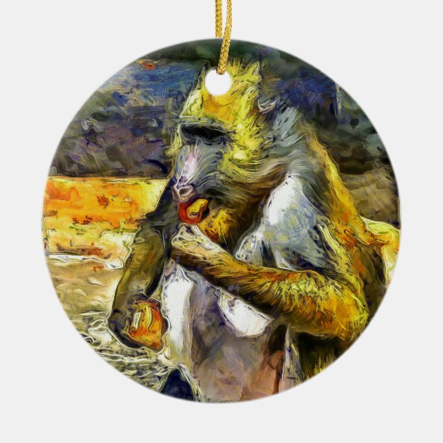Ornamento De Cerâmica Comida de macaco (Frente)