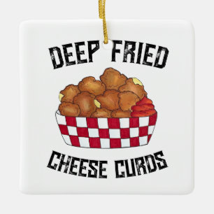Ornamento De Cerâmica Comida de Minnesota em Wisconsin, "Deep Fried Chee