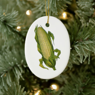 Ornamento De Cerâmica Comida de vegetais saudáveis, milho no forno