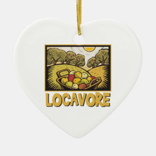 Ornamento De Cerâmica Comida lenta de Locavore