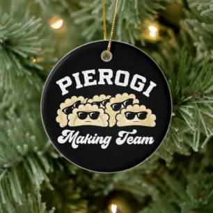 Ornamento De Cerâmica Comida Pierogi da Equipe de Fazeres Pierogi Maker 