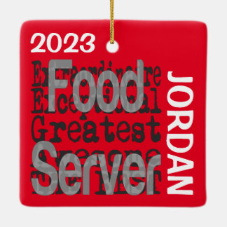 Ornamento De Cerâmica Comida Server Extraordinário PERSONALIZADO