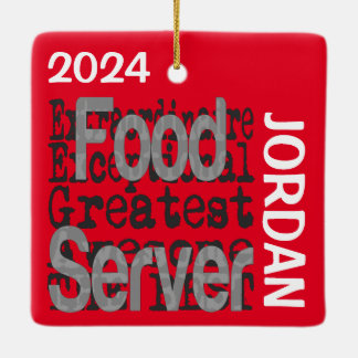 Ornamento De Cerâmica Comida Server Extraordinário PERSONALIZADO