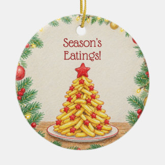 Ornamento De Cerâmica Comidas da Temporada Natal Divertido