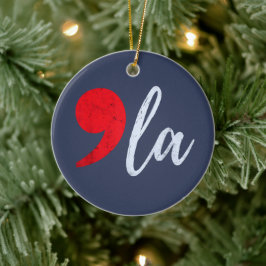 Ornamento De Cerâmica Comma La Kamala Harris 2024 Presidente Funny