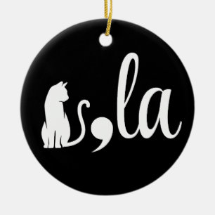 Ornamento De Cerâmica Comma La Kamala Harris - mãe de gato para Kamala