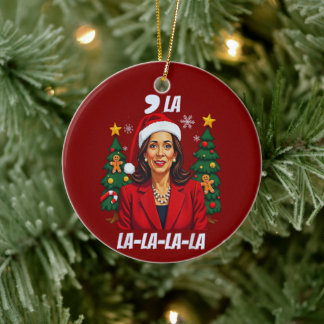 Ornamento De Cerâmica Comma La Kamala Harris Natal