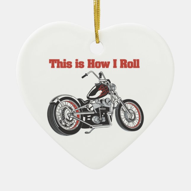 Ornamento De Cerâmica Como eu giro (motociclo) (Frente)