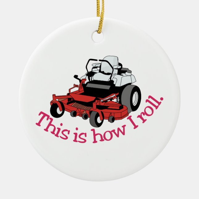 Ornamento De Cerâmica Como eu rolo (Frente)