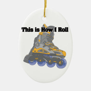 Ornamento De Cerâmica Como eu rolo (lâminas do cilindro/Skates em linha