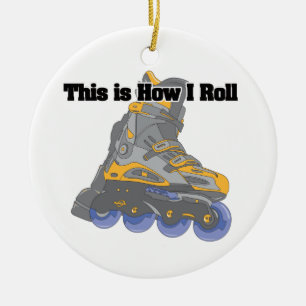 Ornamento De Cerâmica Como Eu Rolo (Patins em Linha)