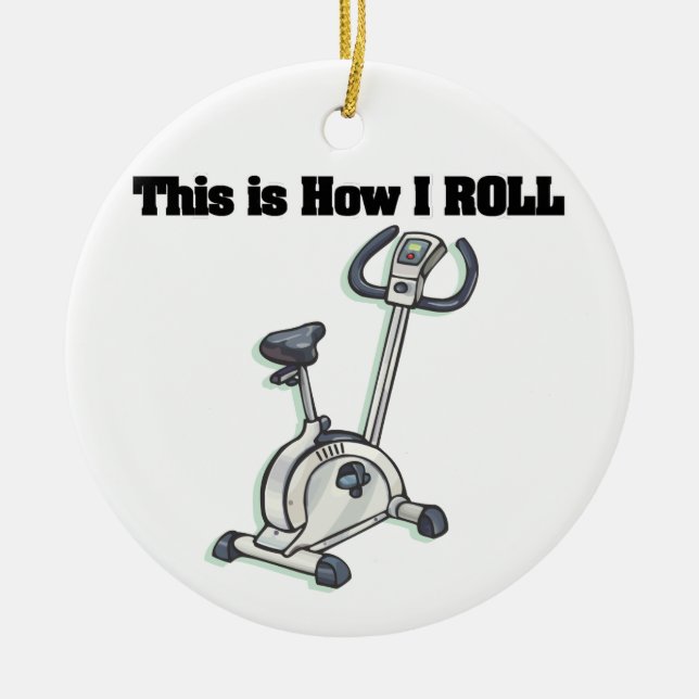 Ornamento De Cerâmica Como Rolo (Exercício de bicicleta) (Frente)