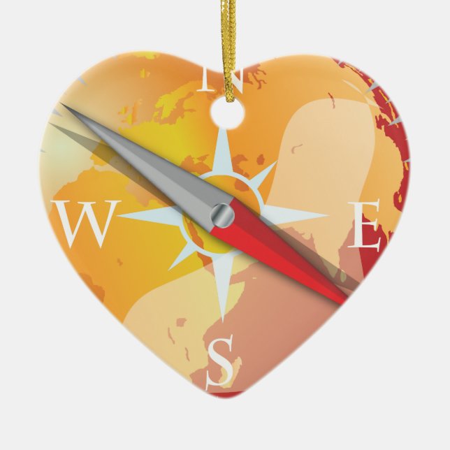 Ornamento De Cerâmica Compass (Frente)