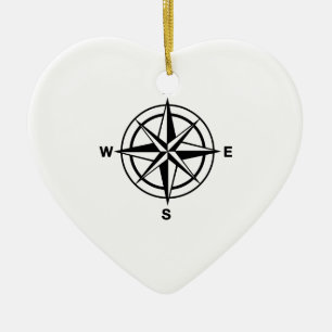 Ornamento De Cerâmica Compass náutico