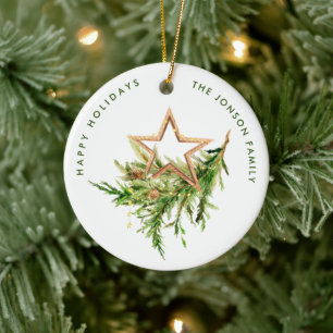 Ornamento De Cerâmica Composição da árvore de Natal Elegante Boêmia