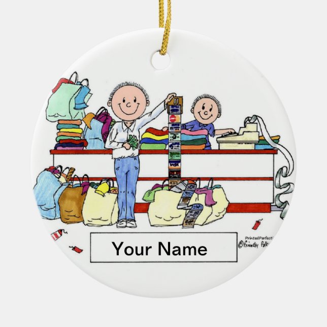 Ornamento De Cerâmica Comprador - Masculino (Frente)