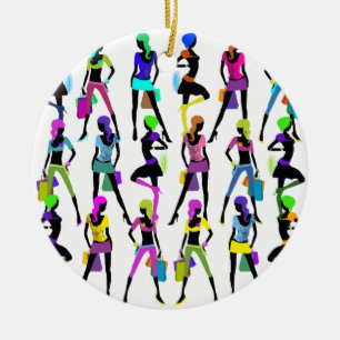 Ornamento De Cerâmica Comprando Glamor Girls