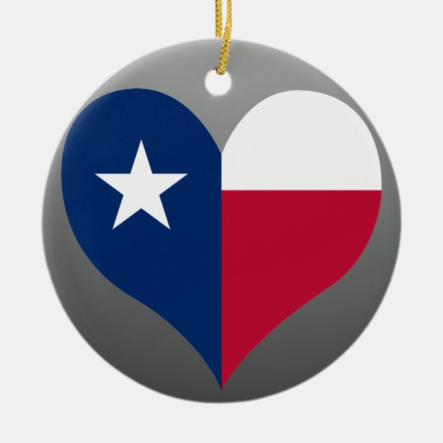 Ornamento De Cerâmica Compre a bandeira de Texas (Frente)