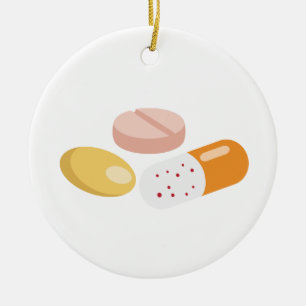Ornamento De Cerâmica Comprimidos de Vitamina
