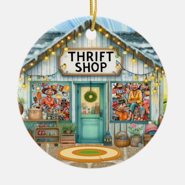 ORNAMENTO DE CERÂMICA COMPRO THRIFT (Frente)